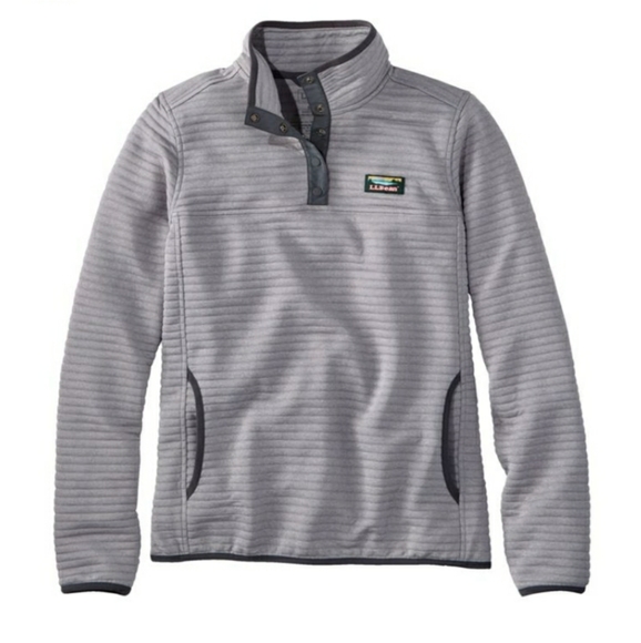 L.L. Bean Tops - Women's Airlight Knit L.L. Bean Pullover Grey XL Petite